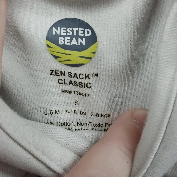 Nested Bean Zen Sleep Sack 0-6 Months - Picture 5 of 7
